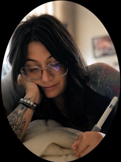 Dustie Rose Sketching Custom Stencils