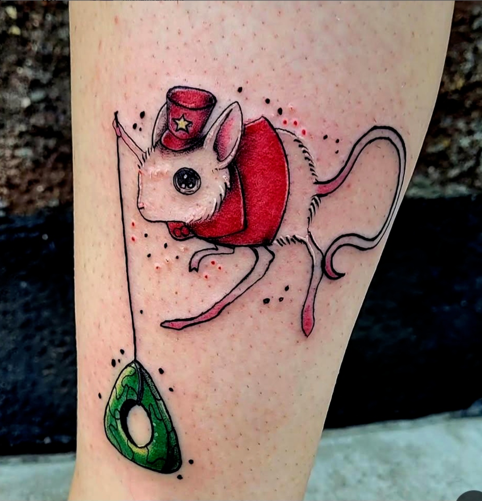 Circus Mouse & Emerald Pendant