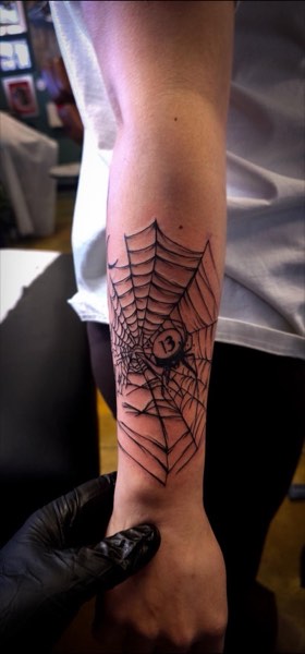 Gothic Spider Web & Lucky 13